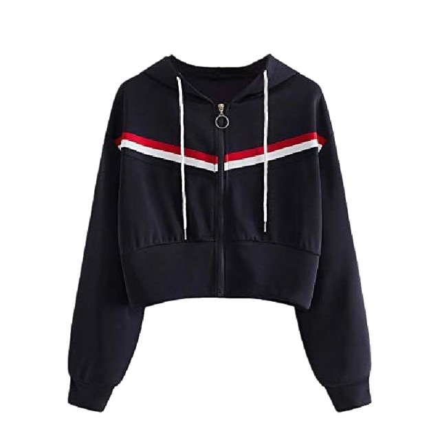 Women Zip-Up Cropped Jacket