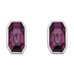 Imperial Cut Amethyst Coloured Crystal Stud Earrings